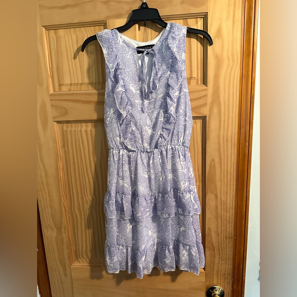 Laundry by Shelli Segal Los Angeles floral romper purple and white size 2